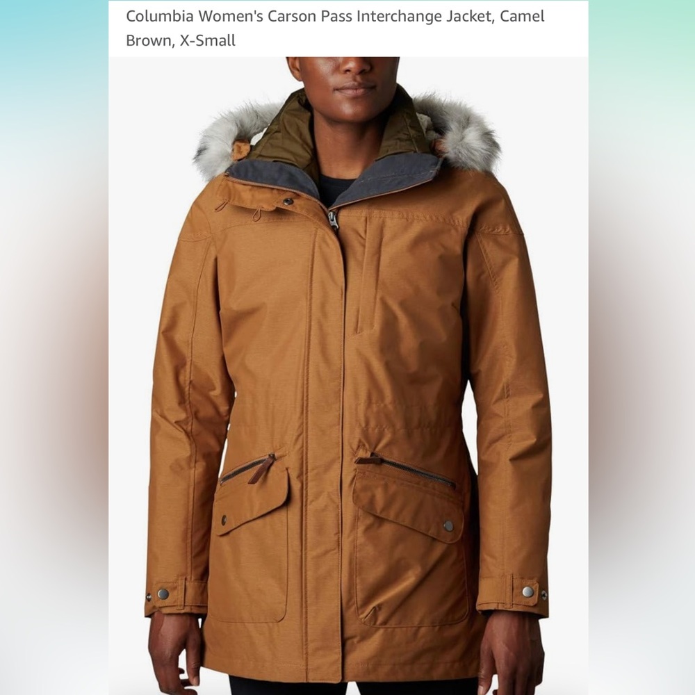 Columbia Womens Carson Pass interchange jacket- Carmel size Small